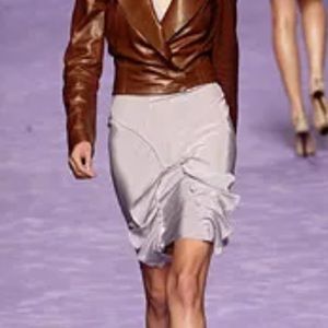 Yves Saint Laurent Tom Ford Spring 2003 silk skirt